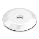 Upholstery Washer, Billet Aluminum,#10 Hole, 1-1/4" Outside Diameter, White Fusioncoat finish"