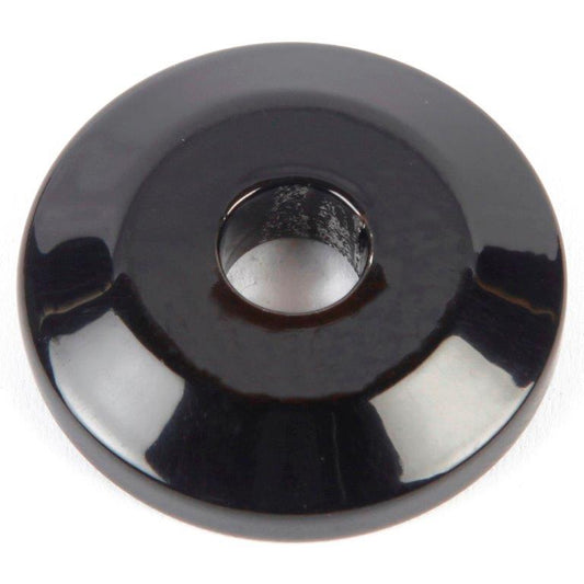 Fender/Stringer Washer, Billet Aluminum, 1/2" Hole, 1-1/4" Outside Diameter, Gloss black anodized finish"