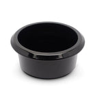 Drink Holder,Billet Aluminum,Small,Short,Fits In 3" Hole,1-1/2" Deep,3-1/2" Flange,Gloss black Fusioncoat finish"