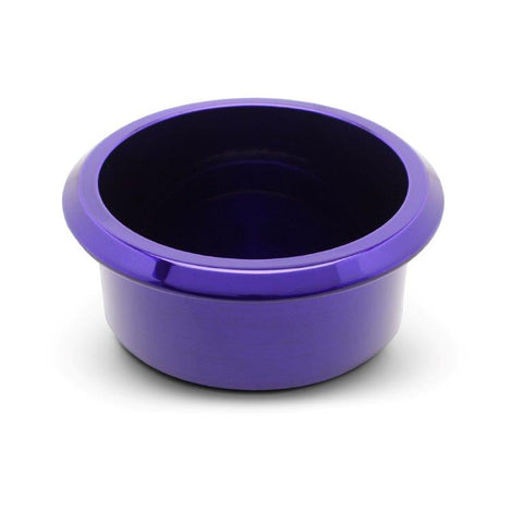 Drink Holder, Billet Aluminum, Small, Short, Fits In 3" Hole, 1-1/2" Deep, 3-1/2" Flange, Bright purple Fusioncoat finis