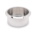 Drink Holder,Billet Aluminum,Small,Short,Fits In 3" Hole,1-1/2" Deep,3-1/2" Flange,Bright polished finish"