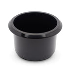 Drink Holder,Billet Aluminum,Small,Fits In 3" Hole,2-5/8" Deep,3-1/2" Flange,Matte black Fusioncoat finish"