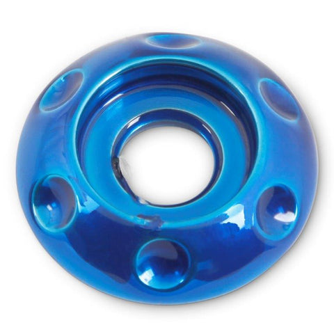 Accent washer,Billet aluminum,#10 Hole,3/4" Outside diameter,For button head fastener,Bright blue Fusioncoat finish