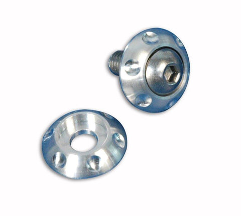 Accent washer,Billet aluminum,#10 Hole,3/4" Outside diameter,For button head fastener,Raw machined finish