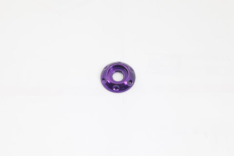 Accent washer,Billet aluminum,#10 Hole,3/4" Outside diameter,For button head fastener,Bright purple Fusioncoat finish