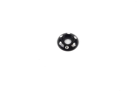 Accent washer,Billet aluminum,1/4" Hole,7/8" Outside diameter,For button head fastener,Hi-Light Finish