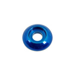 Accent washer,Plain,Billet aluminum,#10 Hole,3/4" Outside diameter,For button head fastener,Bright blue Fusioncoat finis