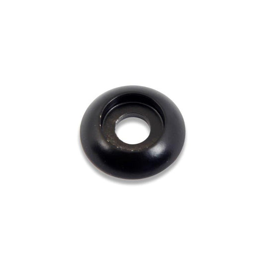 Accent washer,Plain,Billet aluminum,#10 Hole,3/4" Outside diameter,For button head fastener,Matte black Fusioncoat finis