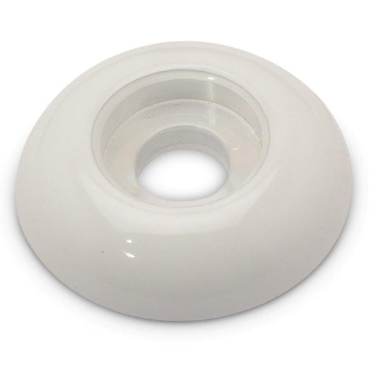 Accent washer,Plain,Billet aluminum,#10 Hole,3/4" Outside diameter,For button head fastener,White Fusioncoat finish