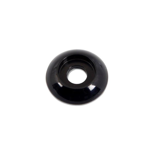 Accent washer,Plain,Billet aluminum,1/4" Hole,7/8" Outside diameter,For button head fastener,Gloss black anodized finish