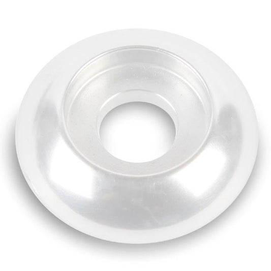 Accent washer,Plain,Billet aluminum,1/4" Hole,7/8" Outside diameter,For button head fastener,White Fusioncoat finish