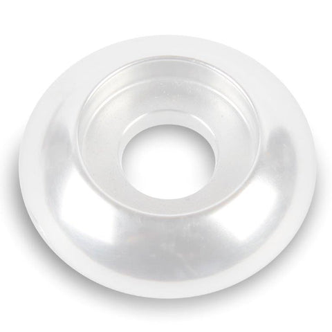 Accent washer,Plain,Billet aluminum,1/4" Hole,7/8" Outside diameter,For button head fastener,White Fusioncoat finish