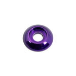 Accent washer,Plain,Billet aluminum,3/8" Hole,1-1/8"Outside diameter,For button head fastener,Bright purple Fusioncoat f