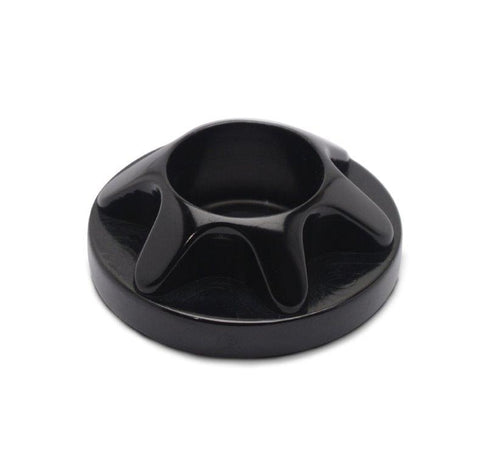 Lightning washer,Billet aluminum,#10 Hole,5/8" Outside diameter,For socket cap allen head fastener,Gloss black anodized