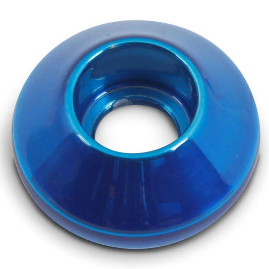 Socket cap washer,Billet aluminum,#10 Hole,5/8" Outside diameter,For socket cap allen head fastener,Bright blue Fusionco