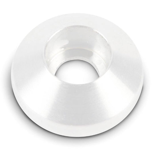 Socket cap washer,Billet aluminum,#10 Hole,5/8" Outside diameter,For socket cap allen head fastener,White Fusioncoat fin