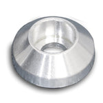 Socket cap washer,Billet aluminum,1/4" Hole,3/4" Outside diameter,For socket cap allen head fastener,Raw machined finish