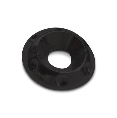 Accent washer,Countersunk,Billet aluminum,#10 Hole,3/4" outside diameter,For flat head fastener,Matte black Fusioncoat f