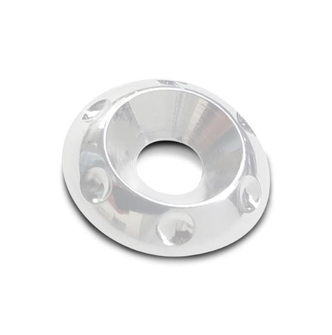 Accent washer,Countersunk,Billet aluminum,#10 Hole,3/4" outside diameter,For flat head fastener,White Fusioncoat finish