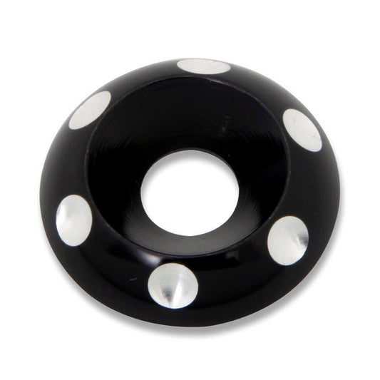 Accent washer,Countersunk,Billet aluminum,1/4" Hole,7/8" outside diameter,For flat head fastener,Hi-Light Finish