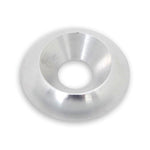 Accent washer,Plain countersunk,Billet aluminum,#10 Hole,3/4" Outside diameter,For flat head fastener,Clear anodized fin