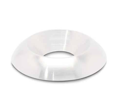 Accent washer,Plain countersunk,Billet aluminum,1/4" Hole,7/8" Outside diameter,For flat head fastener,White Fusioncoat