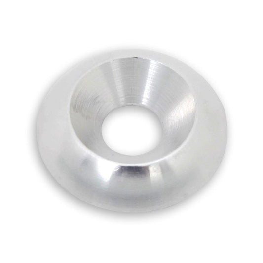 Accent washer,Plain countersunk,Billet aluminum,3/8" Hole,1-1/8" Outside diameter,For flat head fastener,Raw machined fi