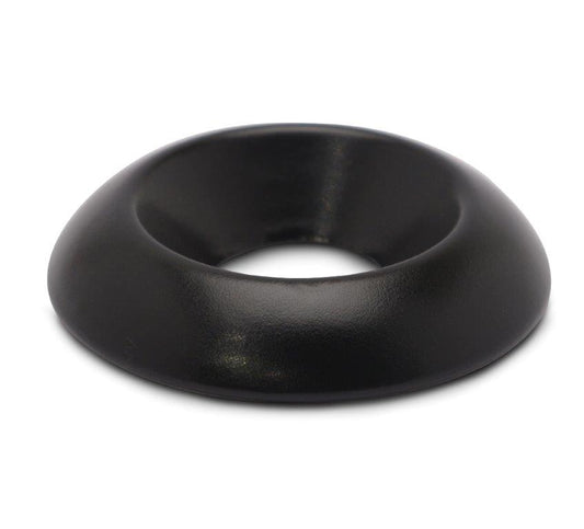 Accent washer,Plain countersunk,Billet aluminum,3/8" Hole,1-1/8" Outside diameter,For flat head fastener,Matte black Fus