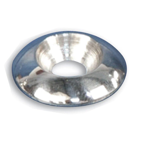 Accent washer,Plain countersunk,Billet aluminum,3/8" Hole,1-1/8"Outside diameter,For flat head fastener,Bright polished