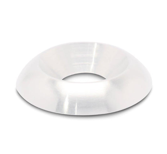 Accent washer,Plain countersunk,Billet aluminum,3/8" Hole,1-1/8"Outside diameter,For flat head fastener,White Fusioncoat