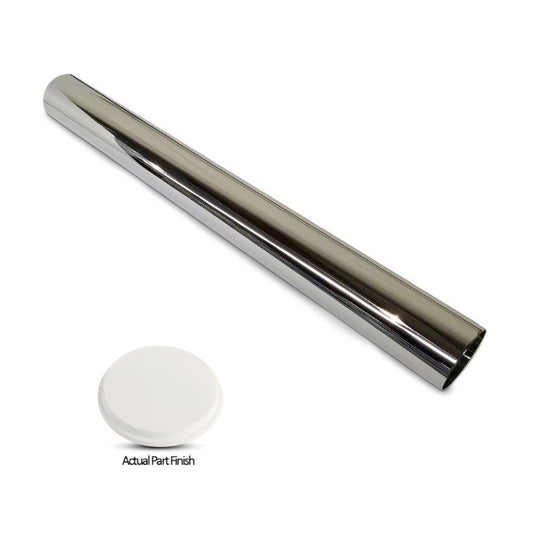 Dress-up sleeve, stainless steel, for Eddie Motorsports 18" travel actuator, Gloss white Fusioncoat finish.