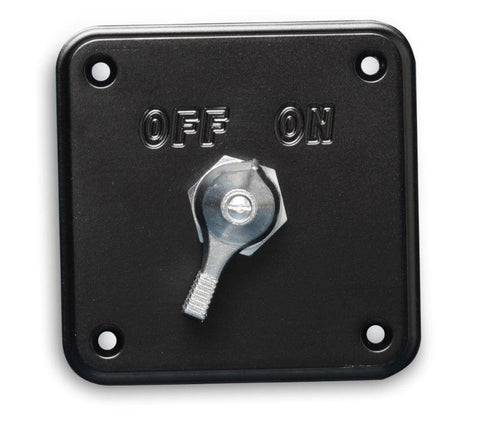 Battery Disconnect Switch and Billet aluminum panel mount,4"x4",6-36 volt,Gloss black Fusioncoat finish