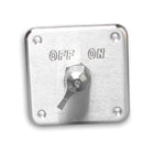 Battery Disconnect Switch and Billet aluminum panel mount,4"x4",6-36 volt,Clear anodized finish