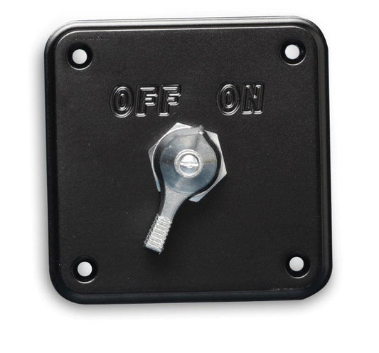 Battery Disconnect Switch and Billet aluminum panel mount,4"x4",6-36 volt,Matte black Fusioncoat finish