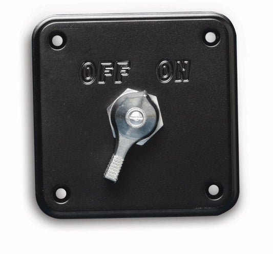 Battery Disconnect Switch with alt cutoff,Billet aluminum panel mount,4"x4",6-36 volt,Matte black finish