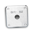 Panel mount only for battery disconnect switch,Billet aluminum,4"x4" with 3/4" hole,Clear anodized finish