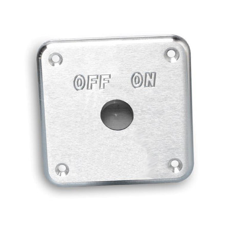Panel mount only for battery disconnect switch,Billet aluminum,4"x4" with 3/4" hole,Clear anodized finish