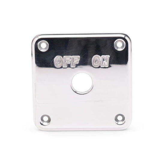 Panel mount only for battery disconnect switch,Billet aluminum,4"x4" with 3/4" hole,Bright polished finish