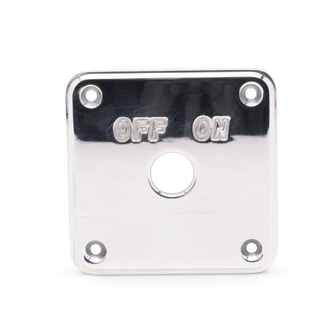 Panel mount only for battery disconnect switch,Billet aluminum,4"x4" with 3/4" hole,Bright polished finish