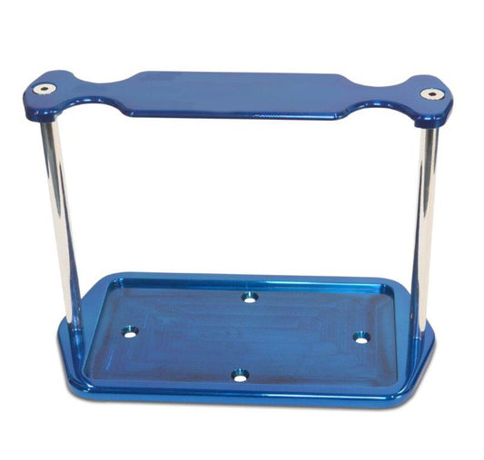 Battery Box,Billet Aluminum,Universal,Smooth Strap Style Top,For Optima D51 Battery,Bright blue Fusioncoat finish"