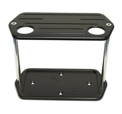 Battery Box,Billet Aluminum,Universal,Ball Milled Full Top,For Optima D51 Battery,Gloss black anodized finish"