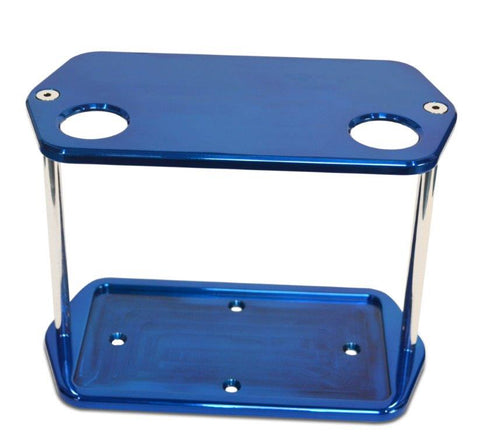 Battery Box,Billet Aluminum,Universal,Smooth Full Top,For Optima D51 Battery,Bright blue Fusioncoat finish."