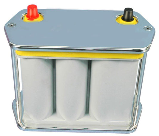 Battery Box,Billet Aluminum,Universal,Smooth Full Top,For Optima D51 Battery,Bright protective clear coat finish."