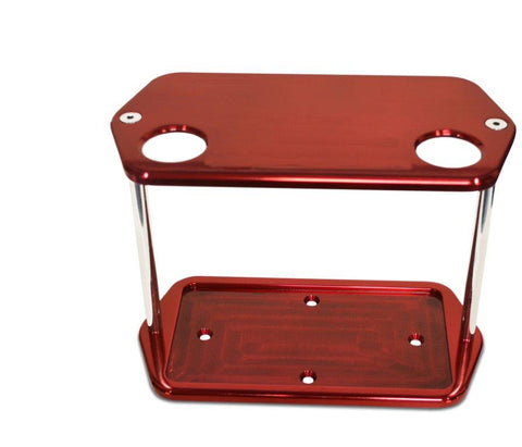 Battery Box,Billet Aluminum,Universal,Smooth Full Top,For Optima D51 Battery,Bright red Fusioncoat finish."