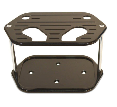 Battery Box,Billet Aluminum,Universal,Ball Milled Top,For Optima D34 Battery,Gloss black anodized finish"