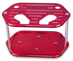 Battery Box,Billet Aluminum,Universal,Ball Milled Top,For Optima D34 Battery,Bright red Fusioncoat finish"