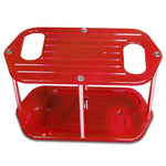 Battery Box,Billet Aluminum,Universal,Ball Milled Top,For Optima D31 Battery,Bright red Fusioncoat finish"