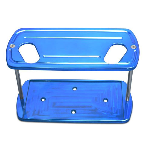 Battery Box,Billet Aluminum,Universal,Ball Milled Top,For Odyssey 2150 Battery,Bright blue Fusioncoat finish"