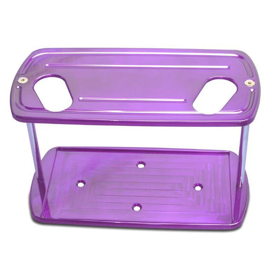 Battery Box,Billet Aluminum,Universal,Ball Milled Top,For Odyssey 2150 Battery,Bright purple Fusioncoat finish"