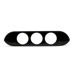 Radio Delete Bezel,Billet aluminum,62-65 Nova,Accepts three 2-1/16" gauges,Gloss black anodize finish